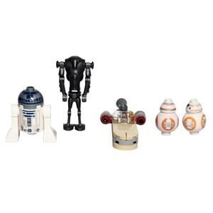 Lego Star Wars Droids Lot Of 4 With Luke's X-34 Landspeeder Pre-owned